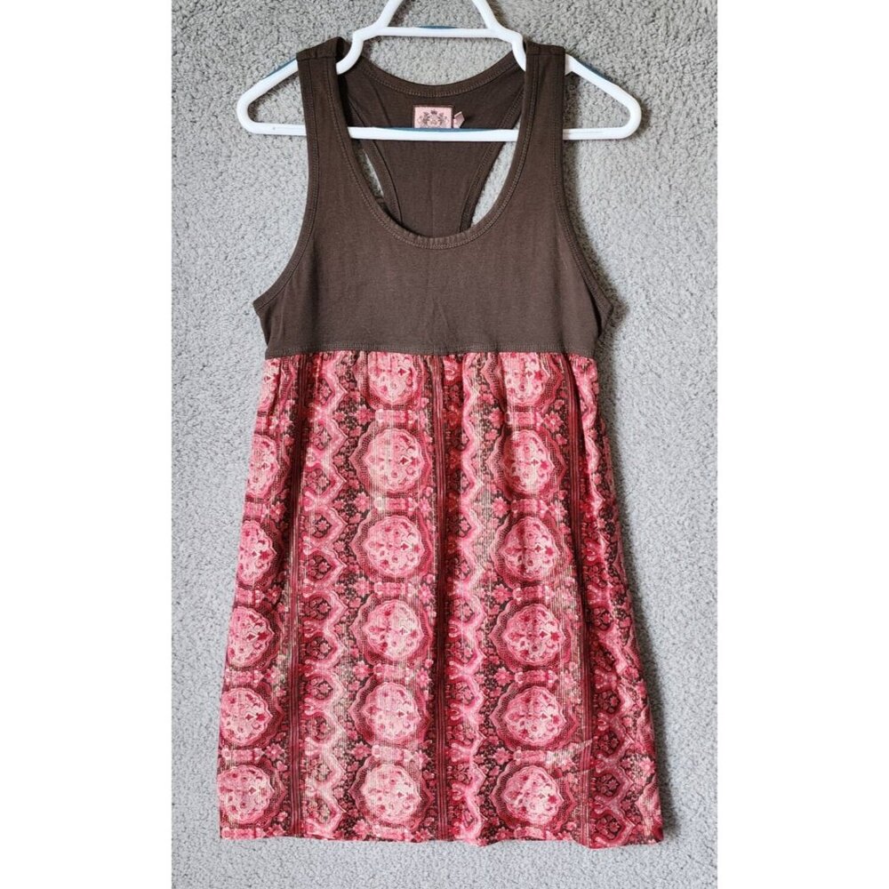 Juicy Couture Sleeveless Racerback Empire Waist Mini Dress Silk Blend Y2K Size M
